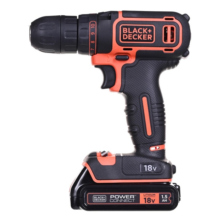 Black & Decker BDCDC18 trapano 650 RPM nero arancione