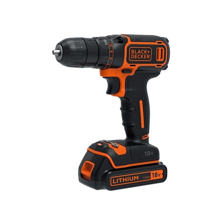 Black & Decker BDCDC18-QW trapano 650 RPM nero arancione