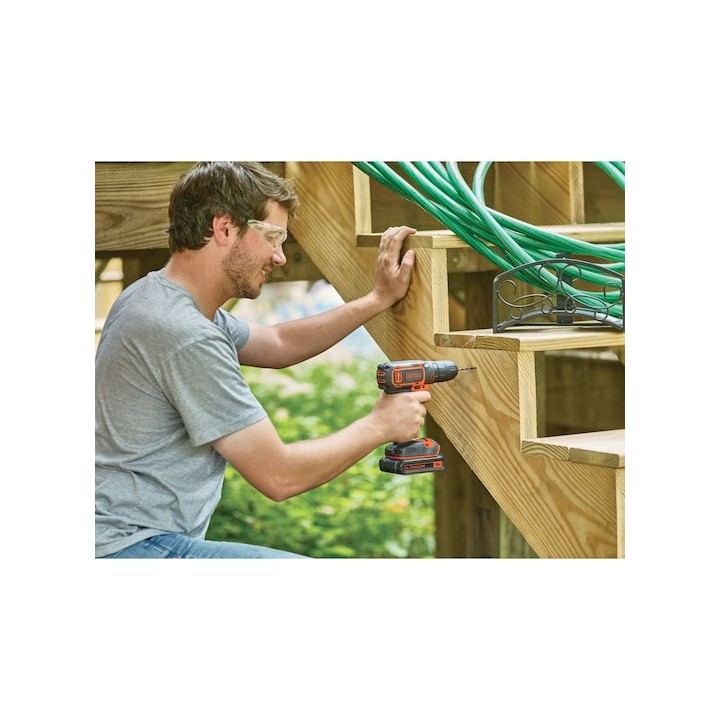 Black & Decker BDCDC18-QW trapano 650 RPM nero arancione