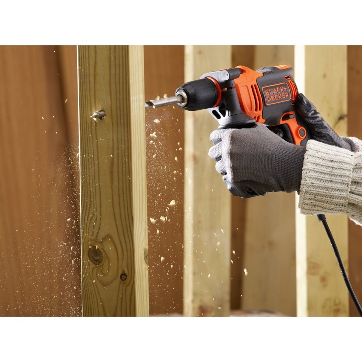 Black & Decker BEH710-QS trapano 2800 RPM nero arancione