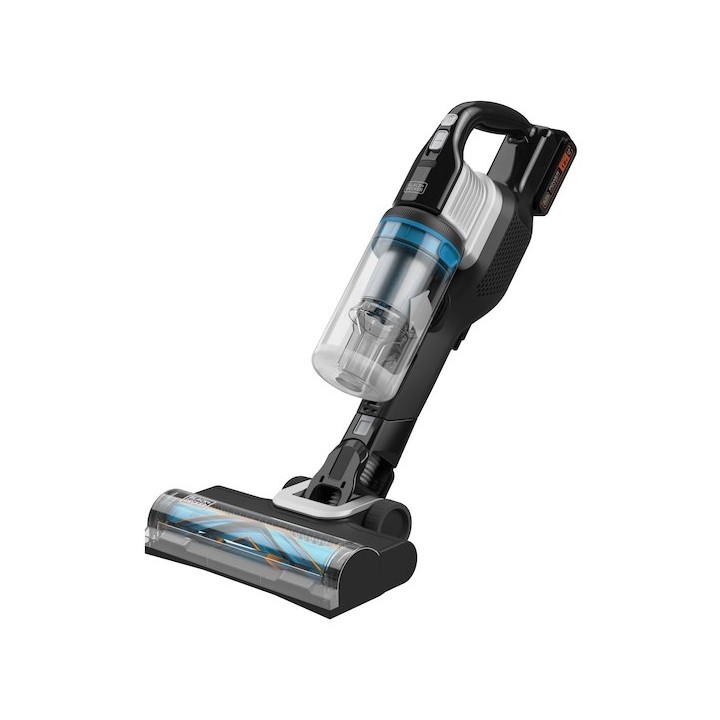 Black & Decker BHFEB520D1-QW Scopa elettrica/aspirapolvere a bastone a batteria Ciclonica Senza sacchetto Nero Argento Trasparen