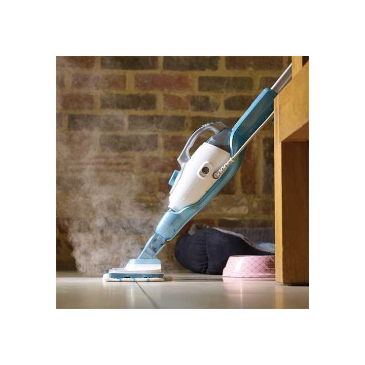 Black+Decker 9IN1 pulitore a vapore 0.5 l 1300 W turchese bianco