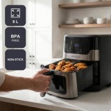 Black+Decker BXAF8001E 1700 W 8 L friggitrice ad aria senza olio nera