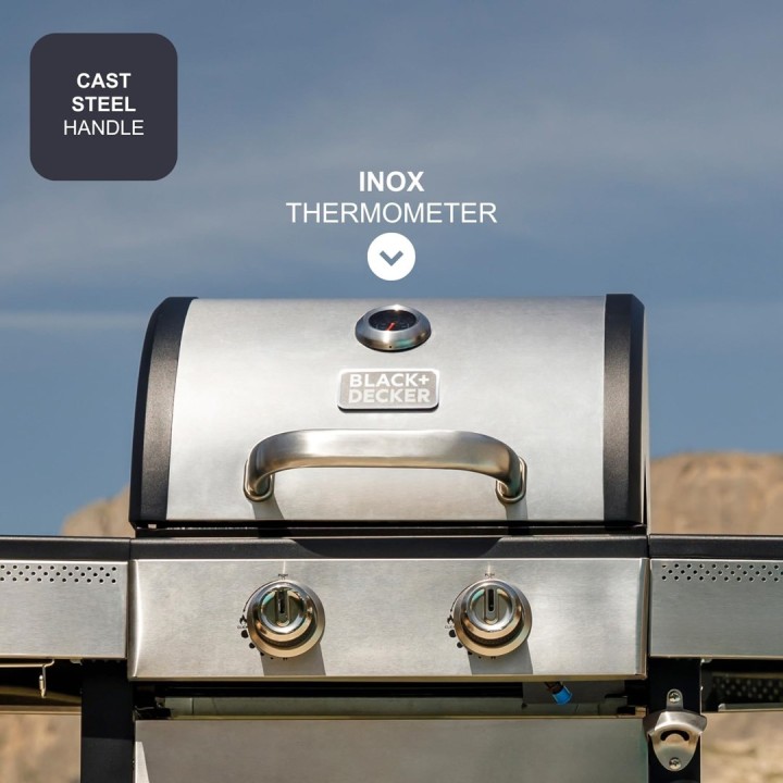 Black+Decker BXOG7200E Barbecue a gas 2 bruciatori 3.6 kW