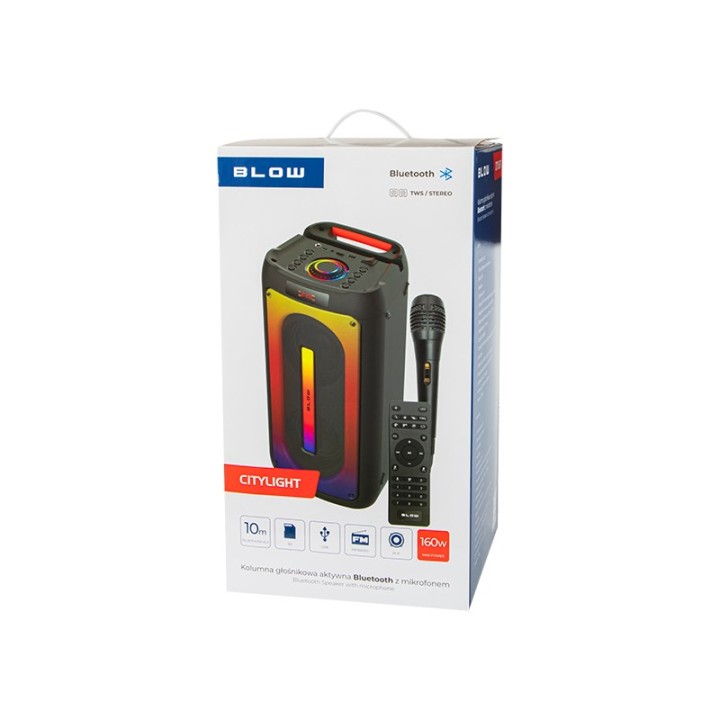 Altoparlante Bluetooth CityLIGHT + telecomando + microfono