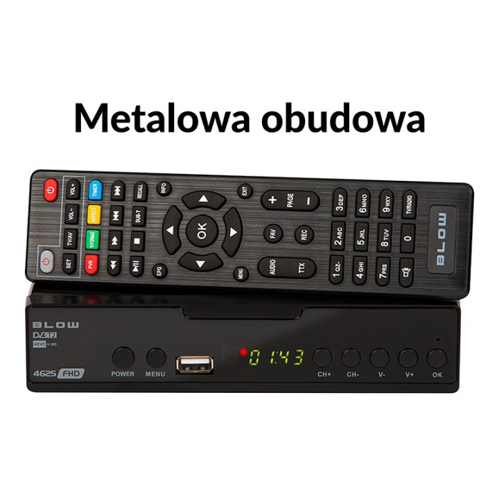 DVB-T2 decoder BLOW 4625FHD H.265 H.265 V2 sintonizzatore