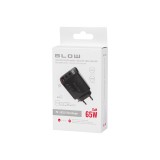 Caricabatterie da parete LCD USB + USB-Cx2 PD 65W GAN wattmetro nero
