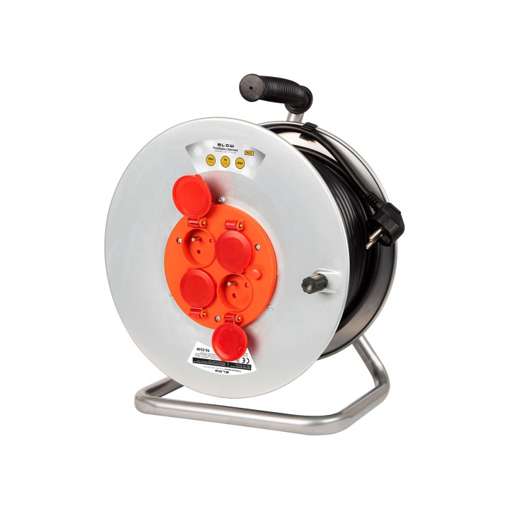 PR-61 Prolunga 4 prese con messa a terra 50m tamburo metallo 3x2.5mm