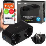TUYA presa intelligente doppia controllata via WiFi nera