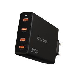 Caricabatterie da parete USB-Cx4 PD 100W GAN nero