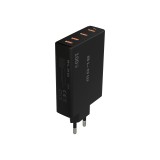 Caricabatterie da parete USB-Cx4 PD 100W GAN nero