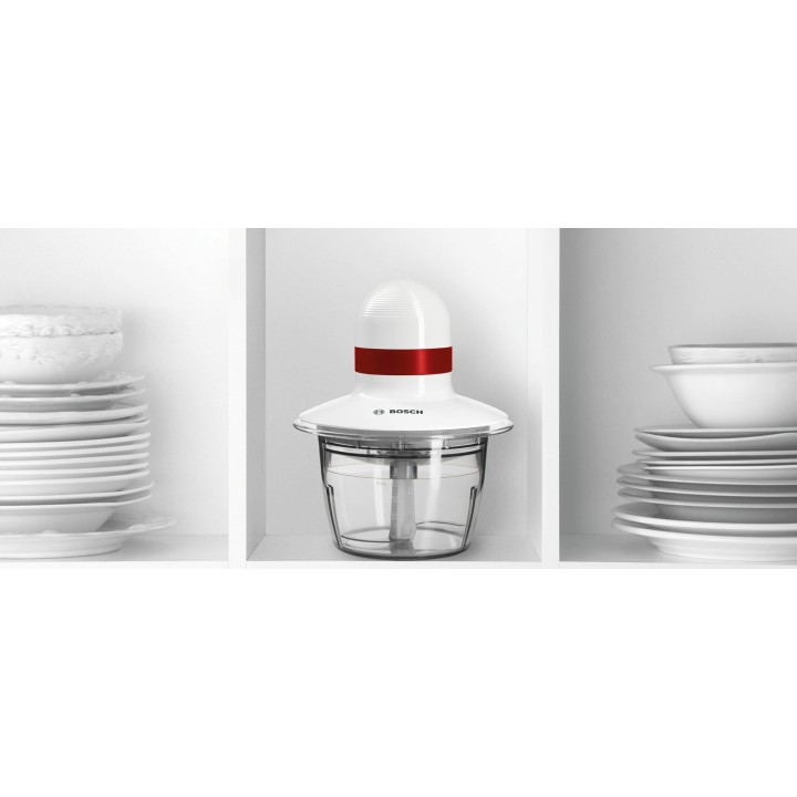 Bosch MMRP1000 tritatutto elettrico 0.8 L 400 W Rosso Trasparente Bianco