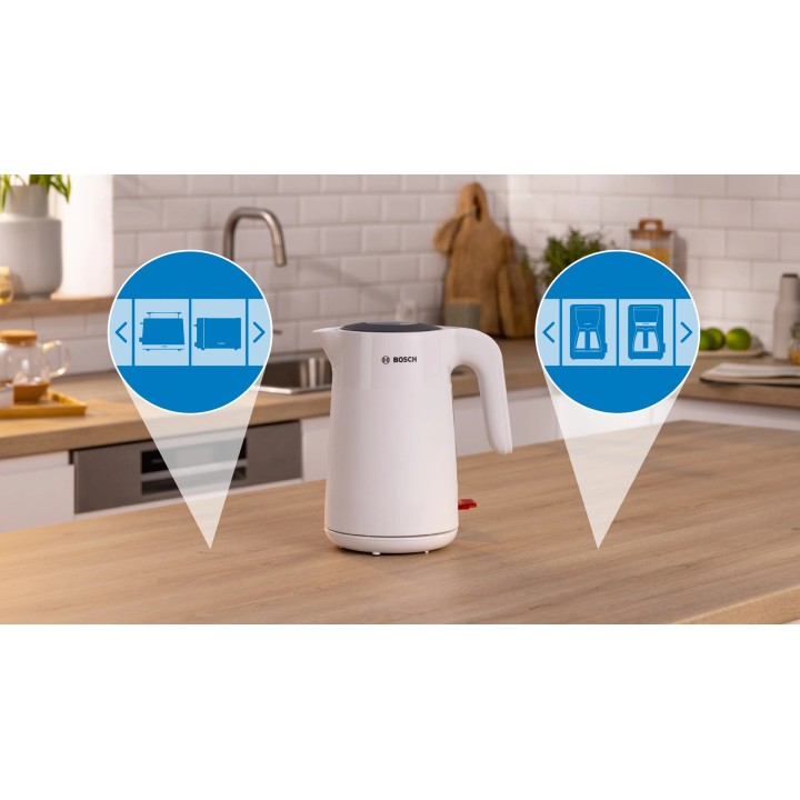 Bosch TWK2M161 bollitore elettrico 1.7 L 2400 W bianco