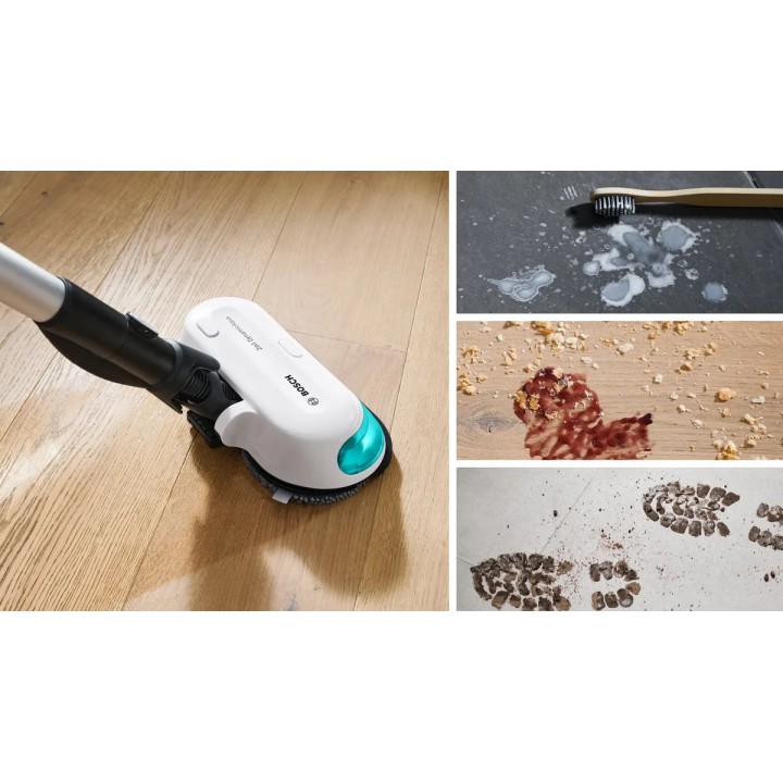 Aspirapolvere senza filo 2 in 1 aspira e lava Unlimited 7 ProHygienic Aqua bianco