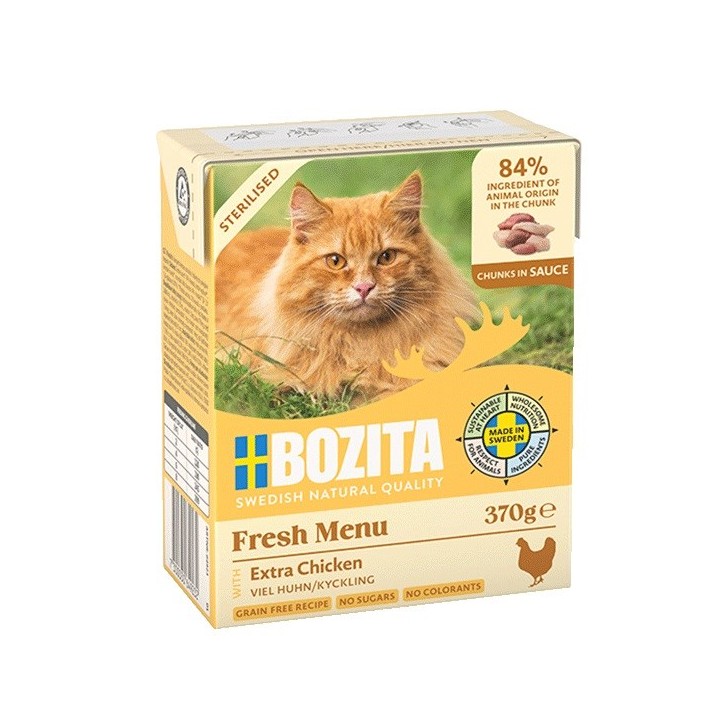 BOZITA Fresh Menu Sterilizzato Pollo extra - cibo umido per gatti - 370g