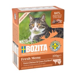 BOZITA Fresh Menu Sterilised Extra pollo con manzo - cibo umido per gatti - 370g