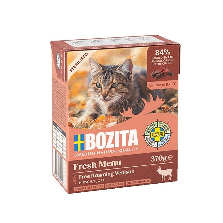 BOZITA Fresh Menu Sterilised cervo - cibo umido per gatti - 370g
