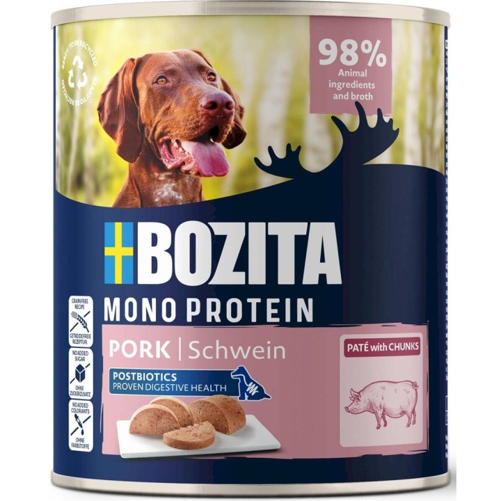 BOZITA Monoprotein Patè Maiale - cibo umido per cani - 800g