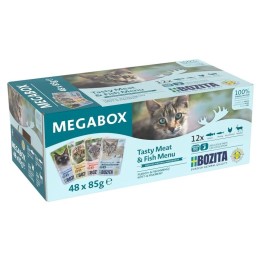 BOZITA Bocconcini in salsa Mega Box - cibo umido per gatti - 48x85g