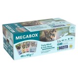 BOZITA Bocconcini in salsa Mega Box - cibo umido per gatti - 48x85g