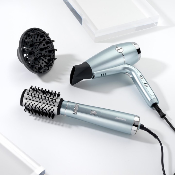 BaByliss AS773E Spazzola ad aria calda Hydro Fusion Air Styler nero metallizzato 700 W 98.4 (2.5 m)