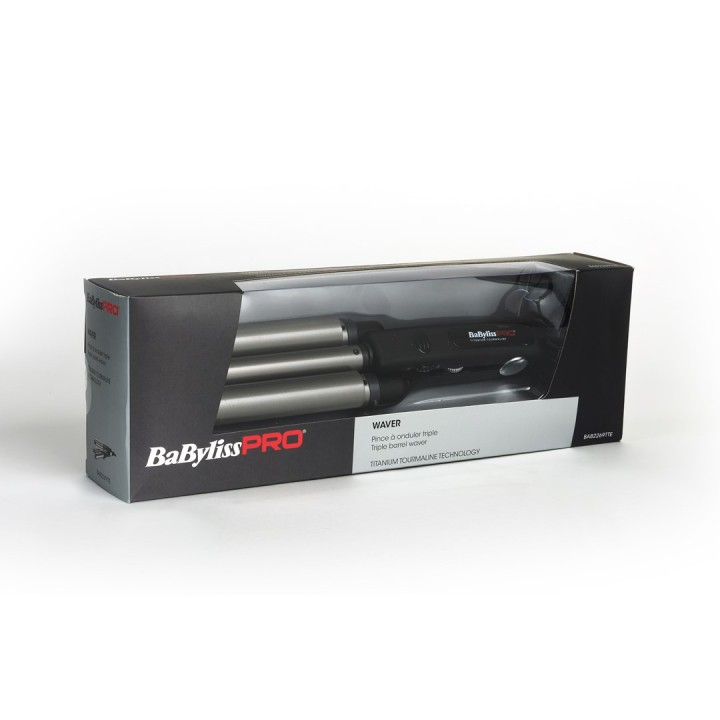 BaByliss TRIPPLE WAVER piastra arricciacapelli Caldo Nero 125 W 106.3 (2.7 m)