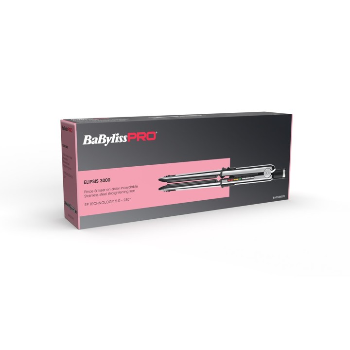 BaBylissPRO ELIPSIS3000 STYLER Straightening piastra Caldo Nero 55 W 106.3 (2.7 m)