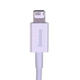 Baseus CALYS-A02 Cavo per cellulare bianco 1 m USB A Lightning