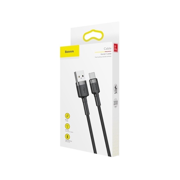 Baseus CATKLF-BG1 USB cavo 1 m USB A USB C nero