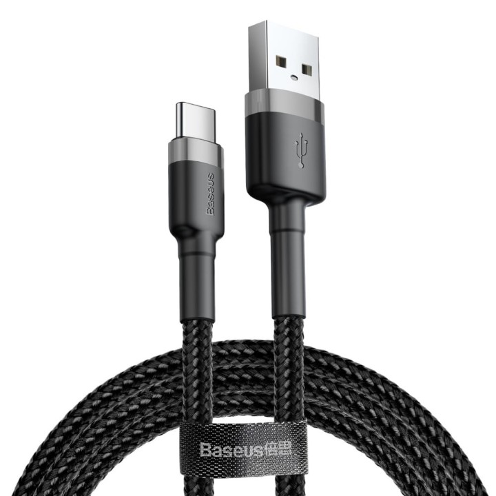 Baseus CATKLF-CG1 USB cavo 2 m USB A USB C nero grigio