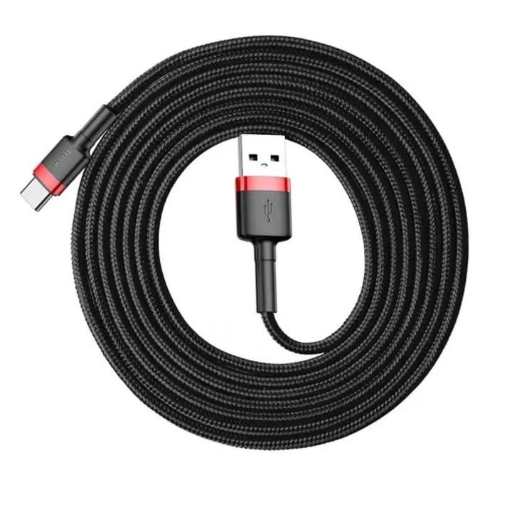 Baseus CATKLF-U91 USB cavo USB 2.0 3 m USB A USB C nero rosso
