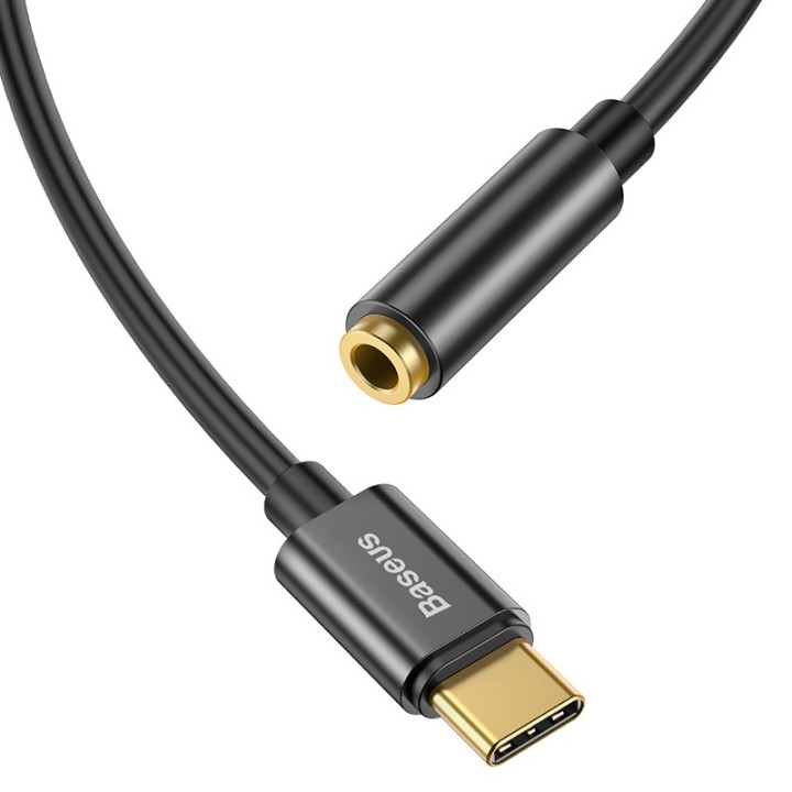 Baseus CATL54-01 adattatore genere cavo Type-C 3.5mm nero