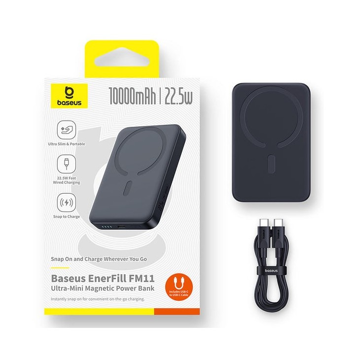 Baseus EnerFill FM11 10000 mAh ricarica wireless nero