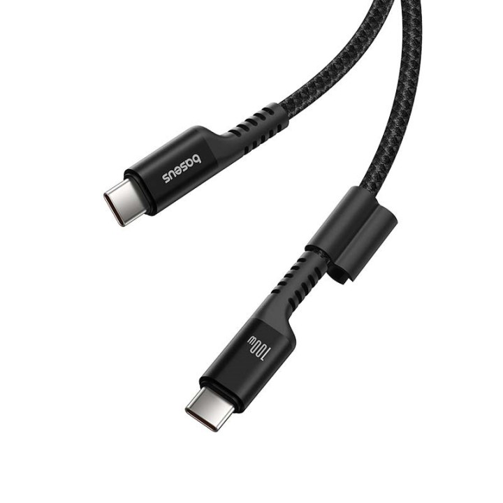 Baseus cavo ricarica rapida Fish-Eye USB C a USB C 1 m 100 W nero