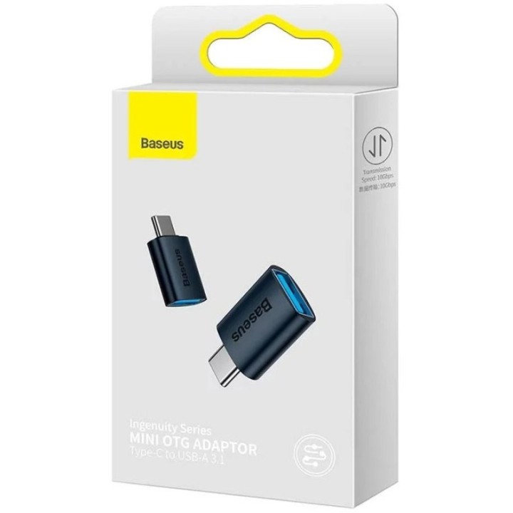 Baseus Adattatore Ingenuity Series USB-C a USB-A 10Gb/s nero