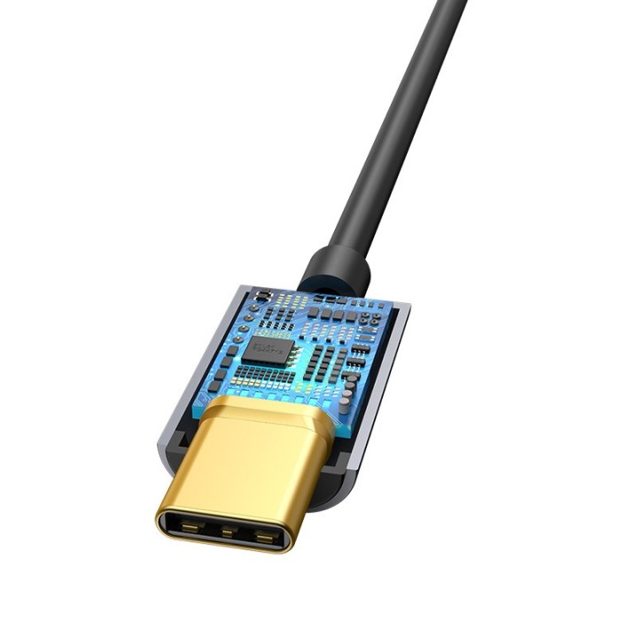 Baseus L54 cavo telefono mobile nero grigio USB C 3.5mm
