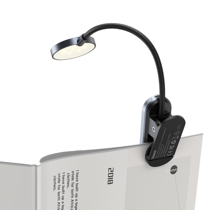 Baseus Mini Lampada clip DGRAD-0G Wireless LED Lampada clip grigia