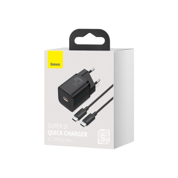 Baseus TZCCSUP-L01 Caricabatterie per dispositivo mobile Smartphone nero AC USB Ricarica veloce da interno