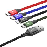 Cavo USB Baseus veloce 4in1 2xUSB-C / Lightning / Micro 3.5A 1.2m (nero)