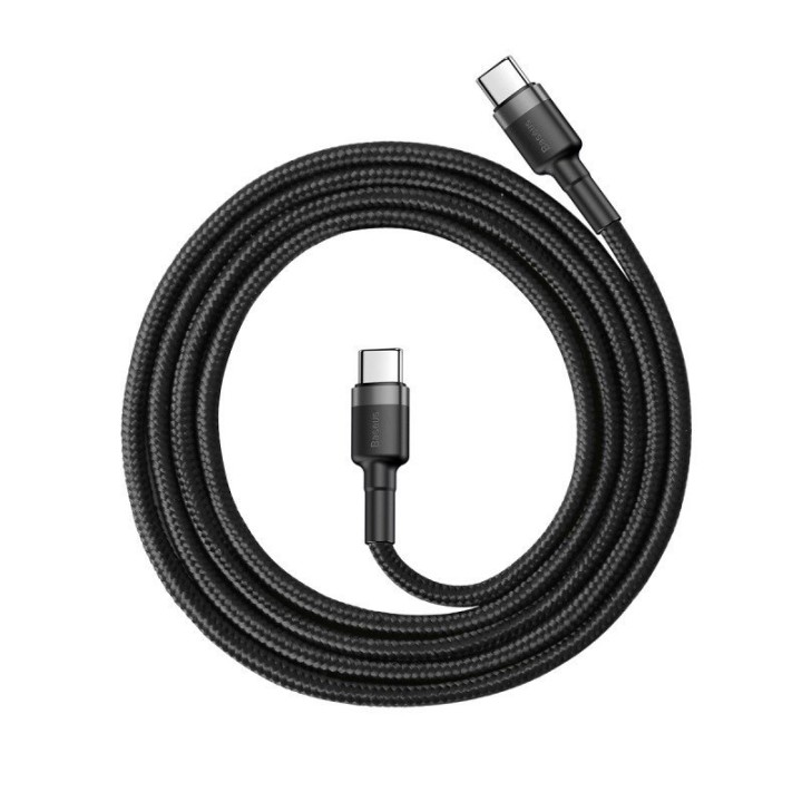Cavo USB-C PD Baseus Cafule PD 2.0 QC 3.0 60W 1m (nero e grigio)