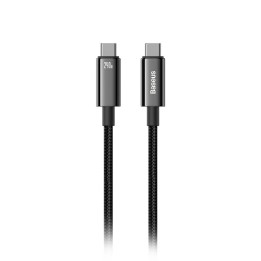 Cavo Baseus Tungsten Gold USB-C a USB-C 480 Mb/s QC 240 W PD 2 m nero