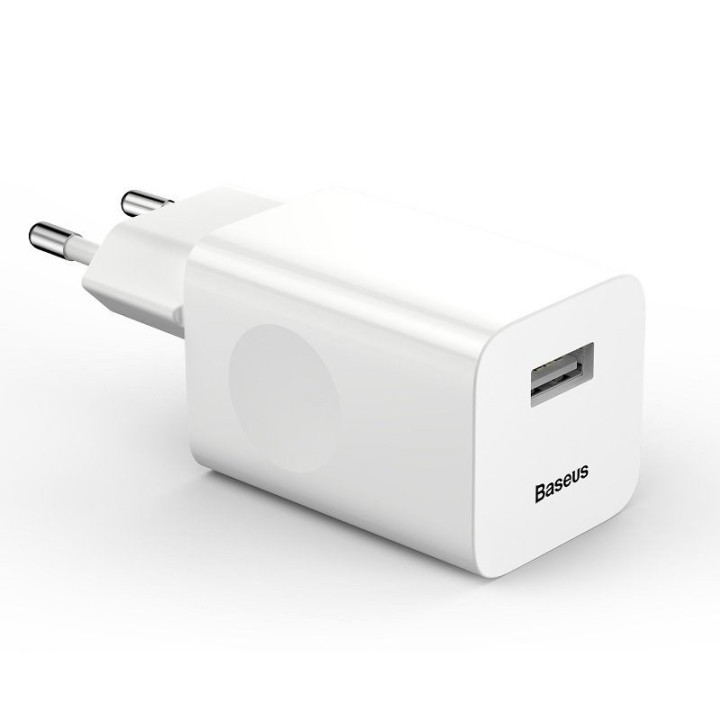 Caricabatterie da rete Baseus Caricatore rapido USB 3.0 - bianco
