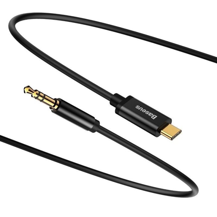 USB-C a 3.5mm cavo audio mini jack Baseus Yiven 1.2m (nero)