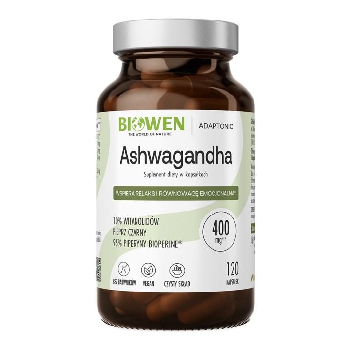 BIOWEN Ashwagandha – integratore alimentare per l'uomo – 120 capsule