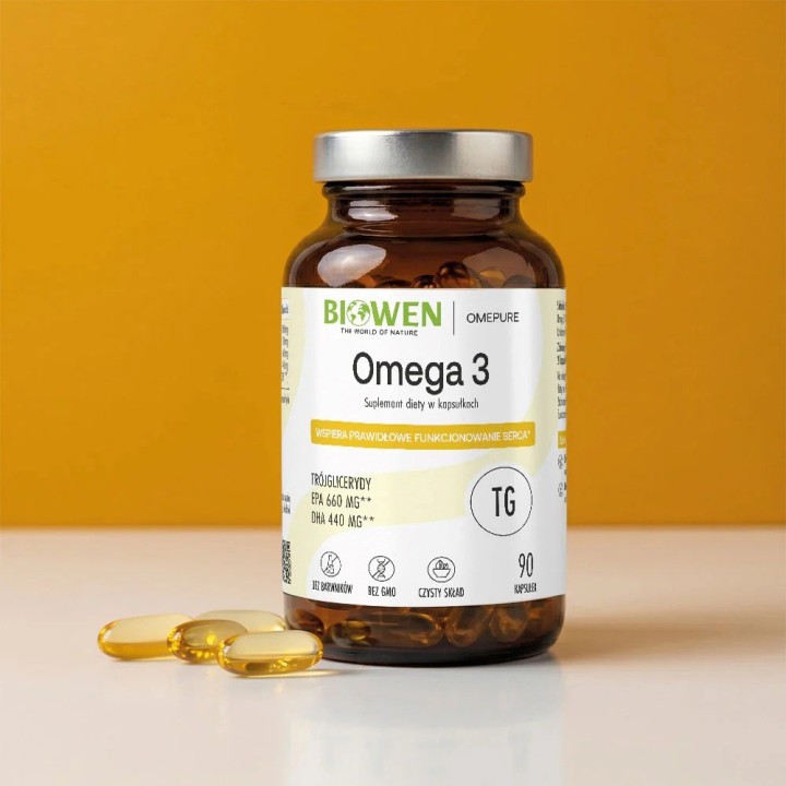 BIOWEN Omega 3 - 660 mg EPA 440 mg DHA – integratore alimentare per l'uomo – 90 capsule