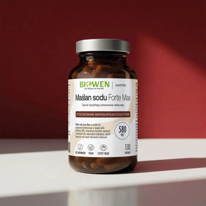 BIOWEN Sodium Butyrate 580 mg – integratore alimentare per l'uomo – 100 capsule