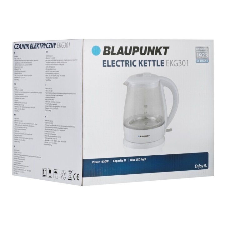Blaupunkt EKG301 Bollitore elettrico 1 L 1630 W bianco