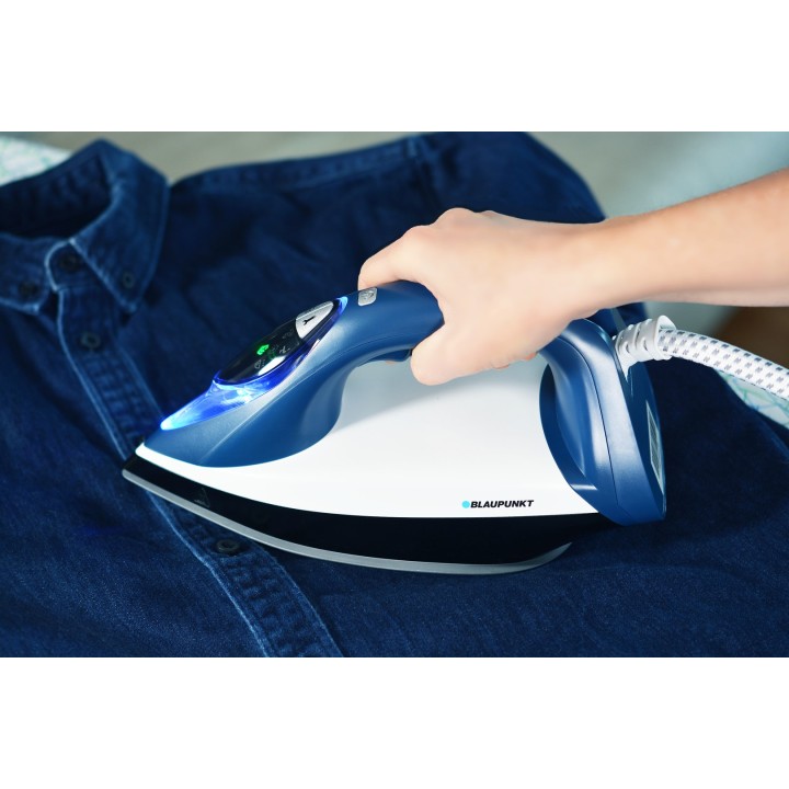 Blaupunkt SSP701 Stazione da stiro a vapore 3200 W 1.5 L Piastra in ceramica Nero Blu Bianco