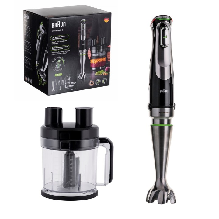 Braun MultiQuick 9 MQ 9195XLI 2 L Frullatore a immersione 1200 W nero acciaio inossidabile