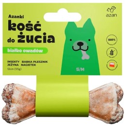 AZANKI Osso con insetti e mora S/M - snack per cani - 12 cm